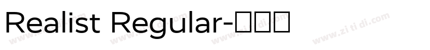 Realist Regular字体转换